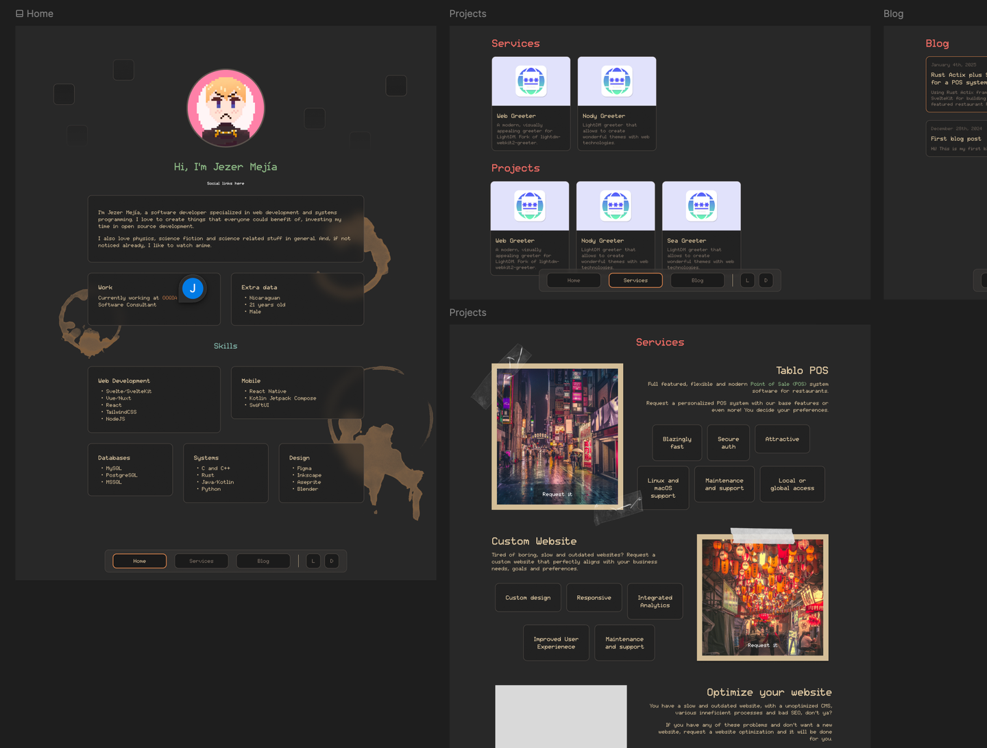 Screenshot of my Figma design