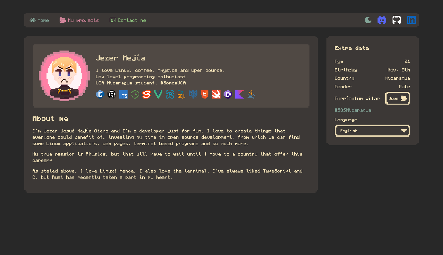 Previous portfolio design